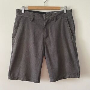 Volcom mens grey casual cotton shorts size 32